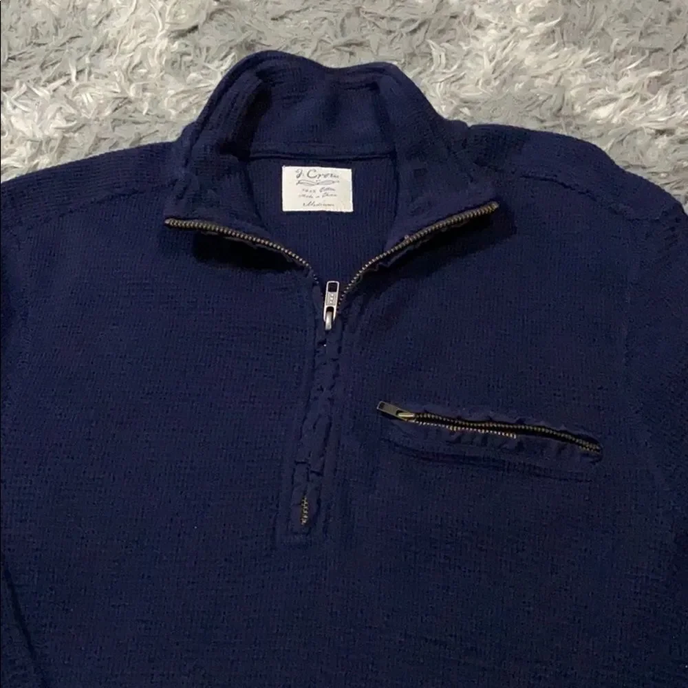 J.Crew‎ quarter zip pullover size M Cotton EUC